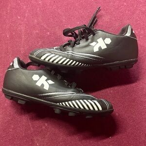 Kids Black and White Soccer Sneakers